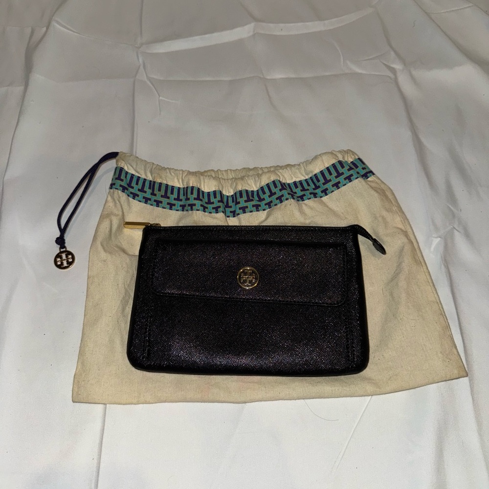 Tory Burch Black Leather Clutch